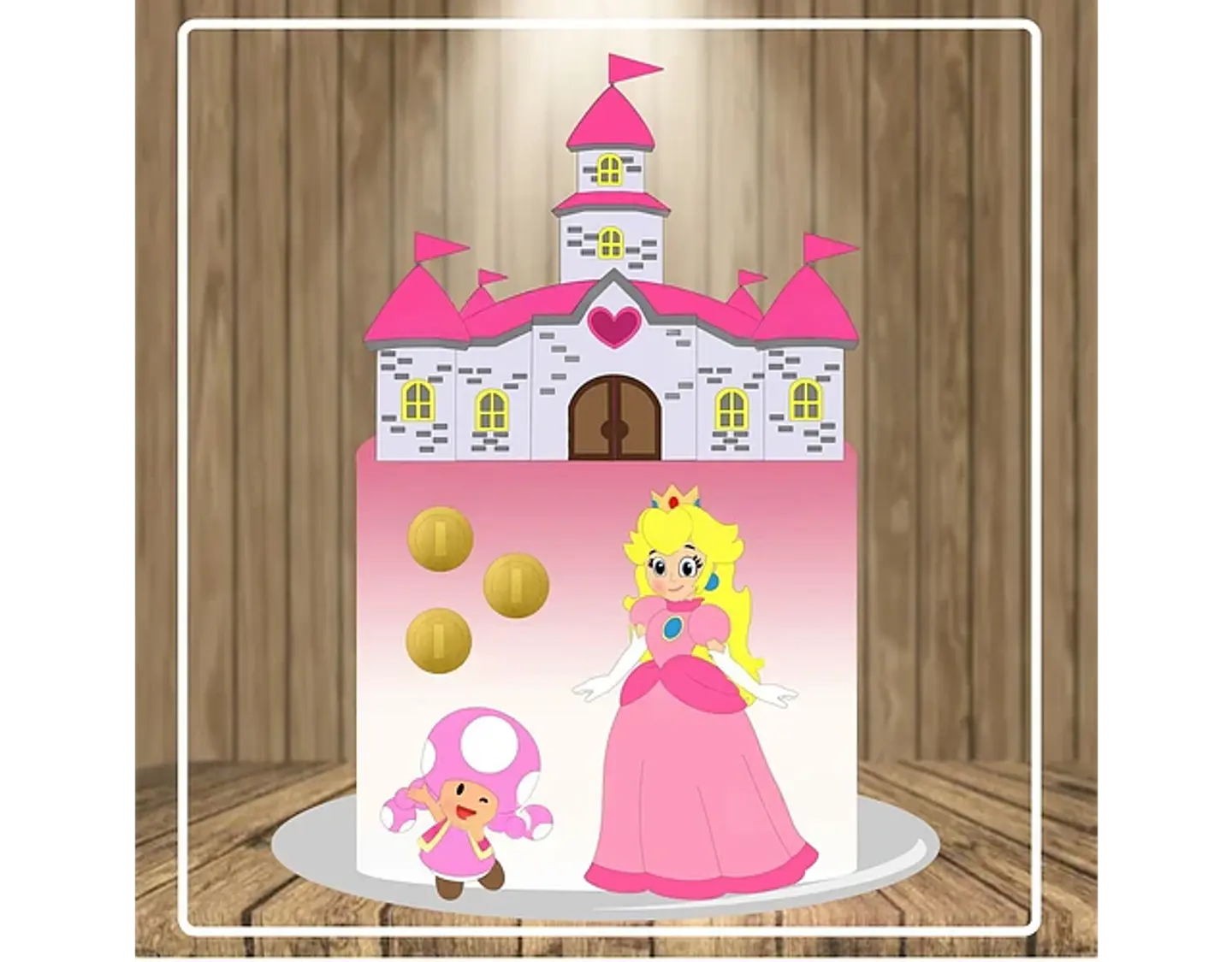 Arquivo topo de bolo princesa peach 1