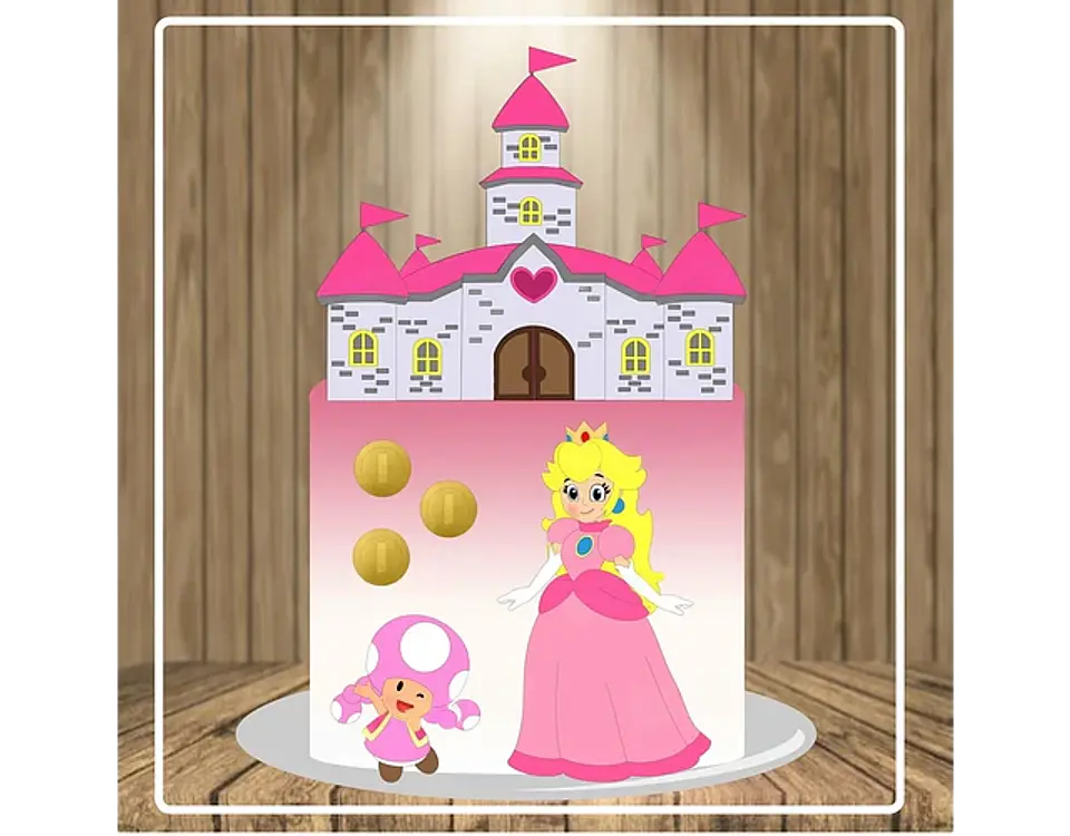 Arquivo topo de bolo princesa peach 1