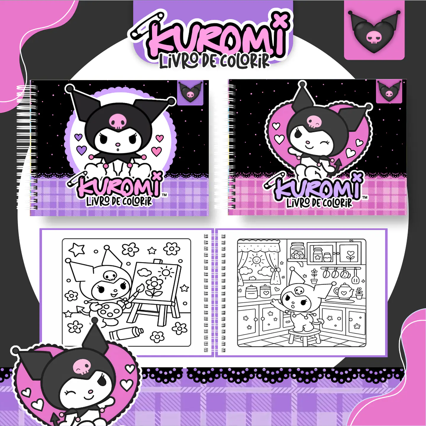 Arquivo Livro de Colorir kuromi 1