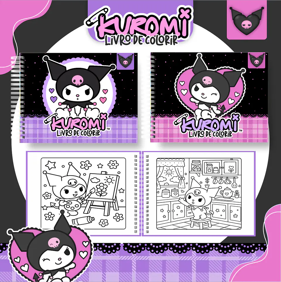 Arquivo Livro de Colorir kuromi 1