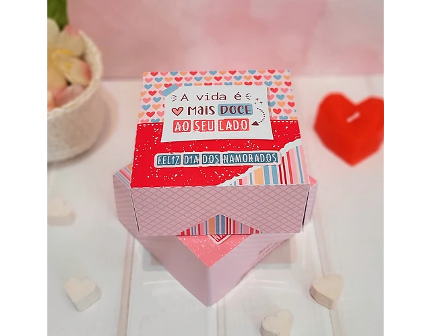 Arquivo Dia dos Namorados Caixa Quadrada 4 doces ou Sabonete - Telma Contel 6
