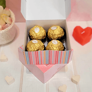 Arquivo Dia dos Namorados Caixa Quadrada 4 doces ou Sabonete - Telma Contel