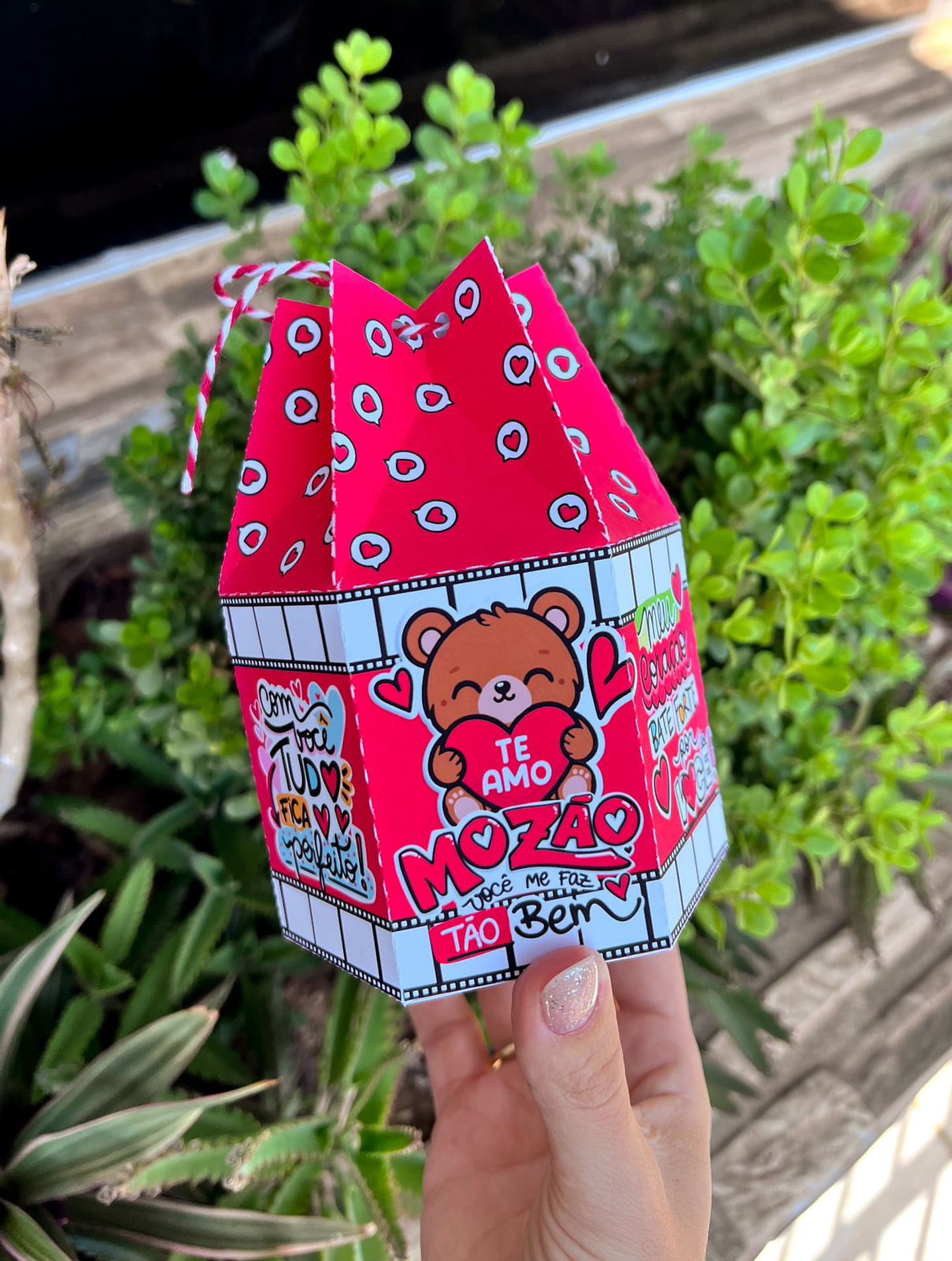 arquivo dia dos namorados caixa sextavada alta - PANDOCA 1