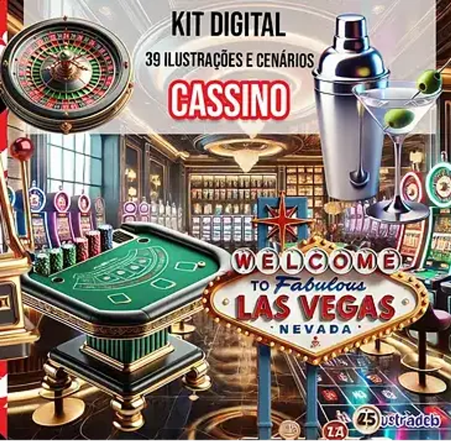 Kit Digital Cassino - ILUSTRADEB 1