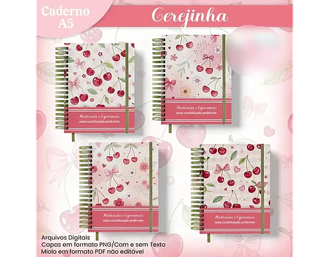 Arquivo caderno A5 cerejinha - JANA BICALHO