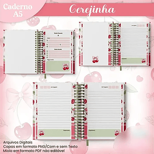 Arquivo caderno A5 cerejinha - JANA BICALHO