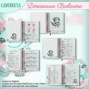 Arquivo caderno dinossauro bailarina - JANA BICALHO