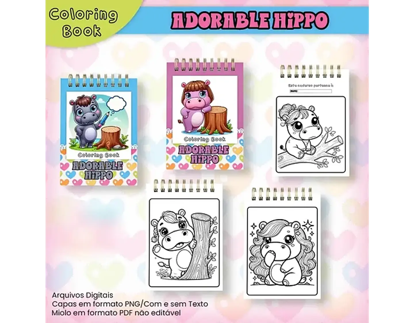 Arquivo livro de colorir adorable hippo - JANA BICALHO 2