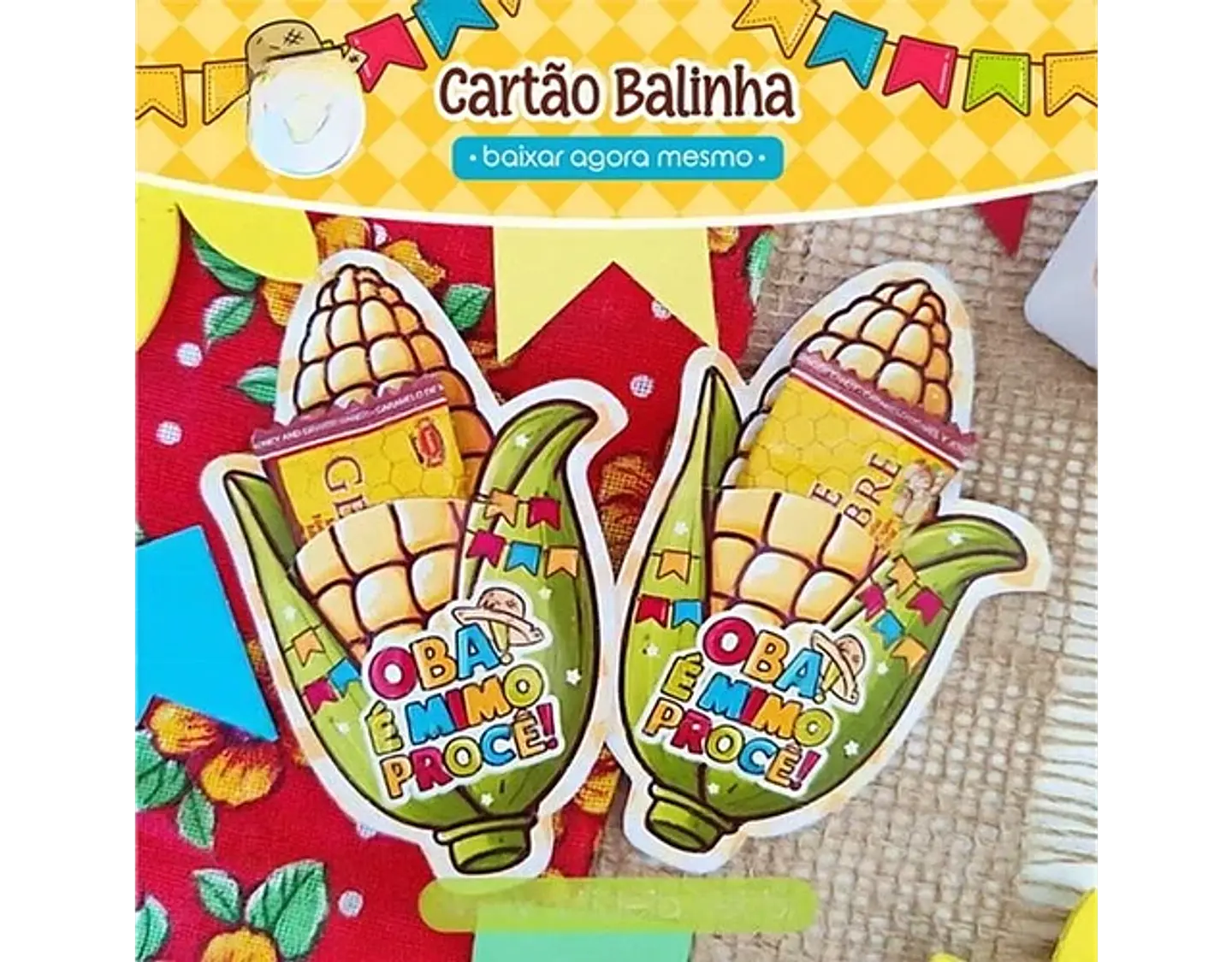 Arquivo festa Junina card balinha milho - ART IDEIA 1