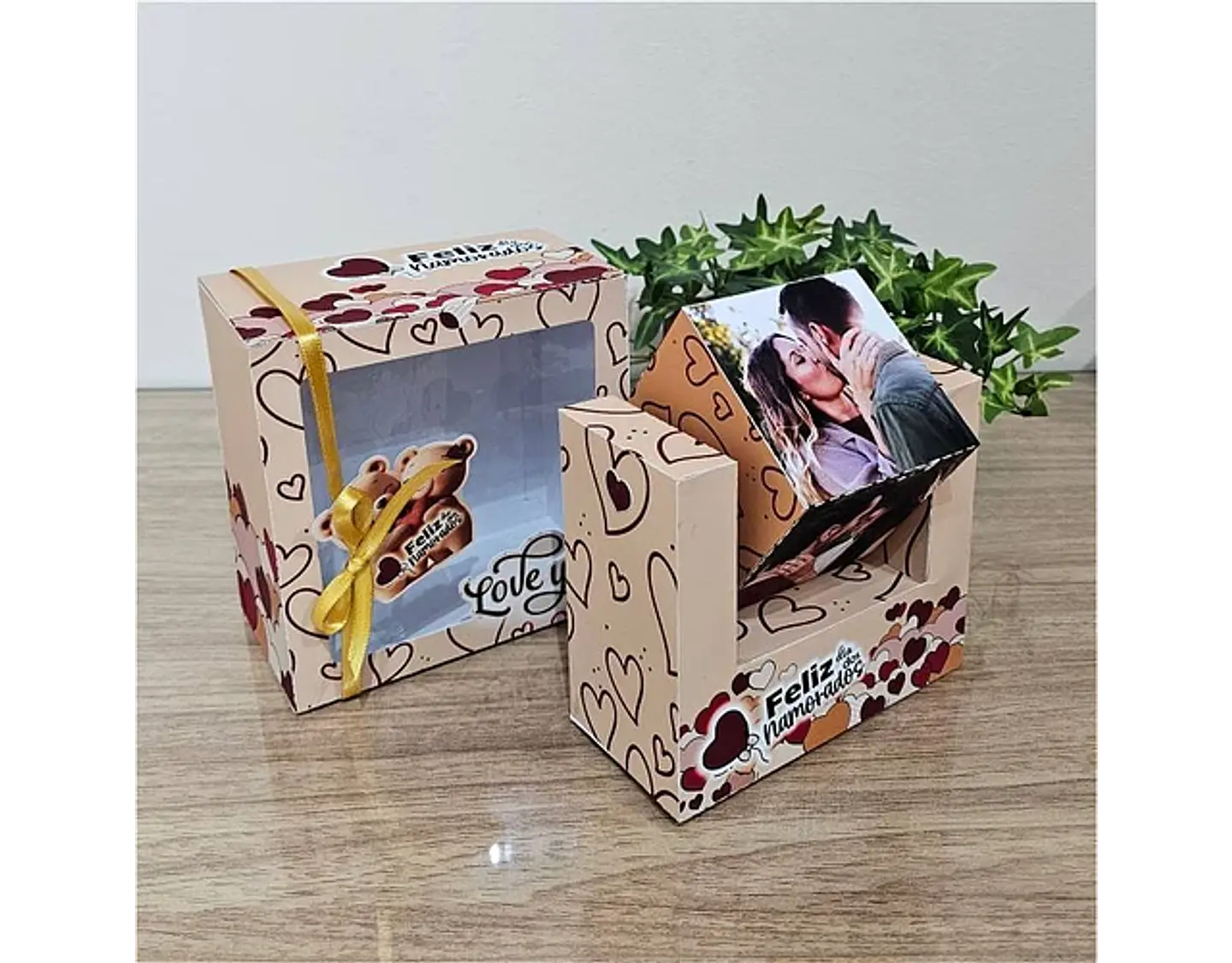 Arquivo dia dos namorados cubo giratório com fotos e caixa - IZA 1