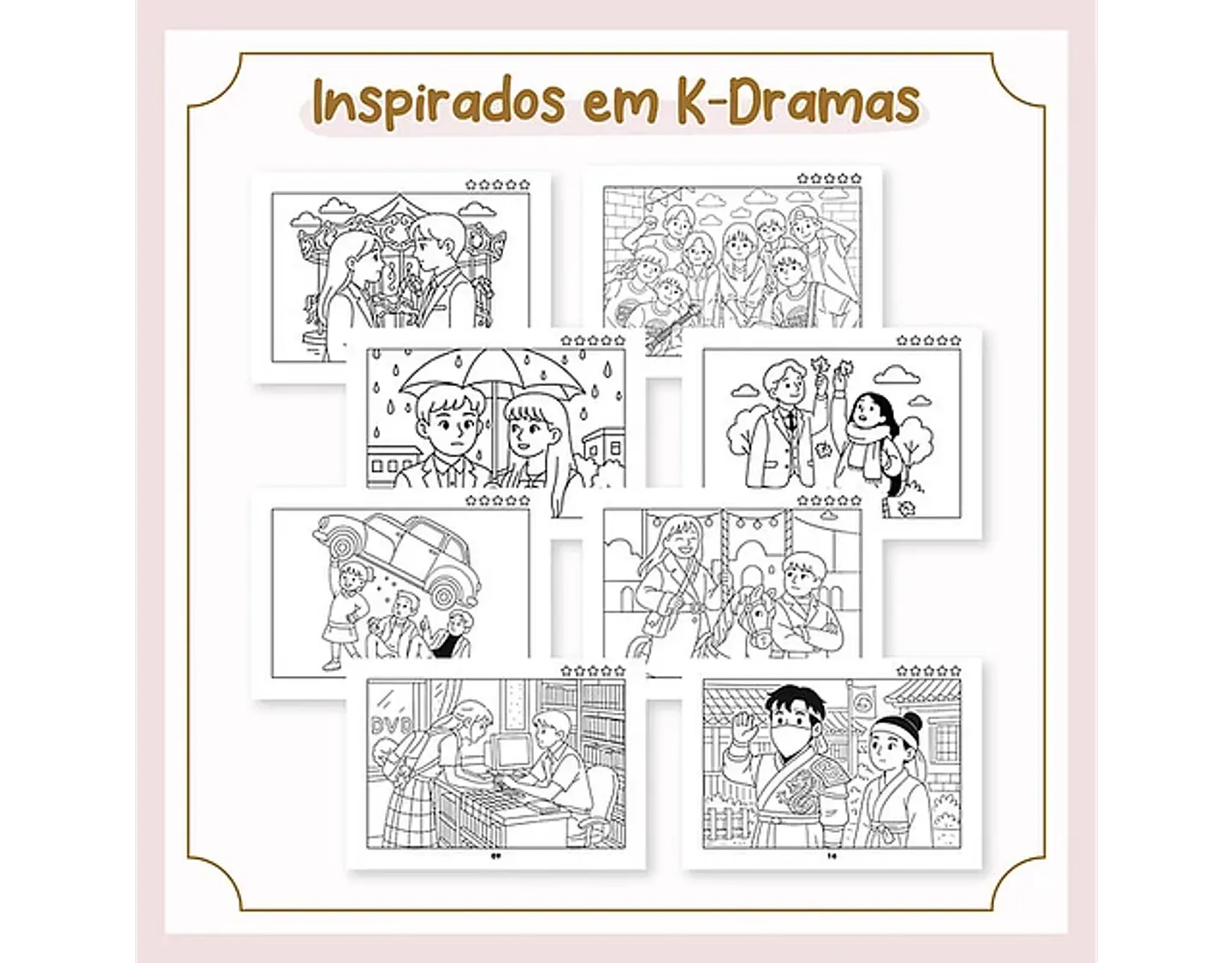 Arquivo livro de colorir color mood K- drama - PAPEL SORRISO 1