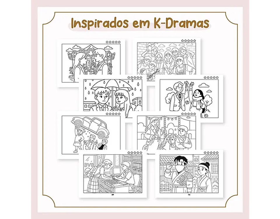 Arquivo livro de colorir color mood K- drama - PAPEL SORRISO 1