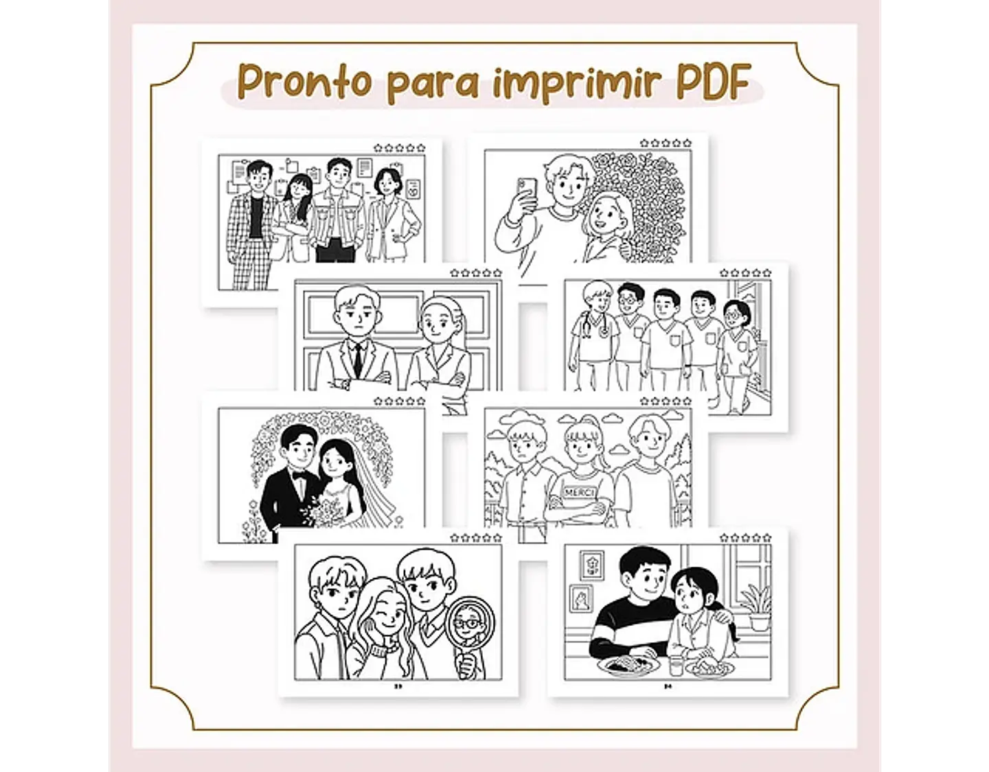 Arquivo livro de colorir color mood K- drama - PAPEL SORRISO 5