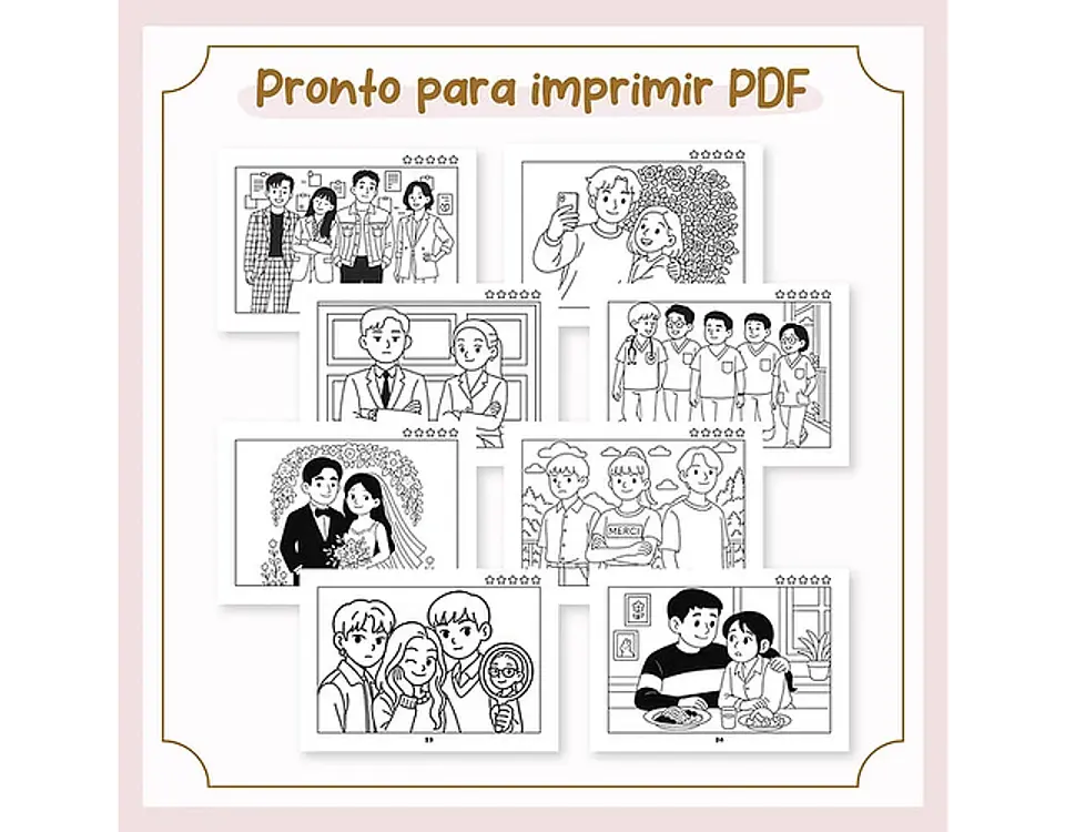Arquivo livro de colorir color mood K- drama - PAPEL SORRISO 5