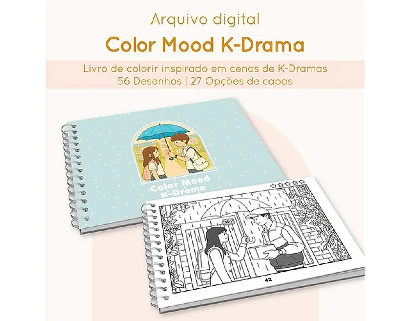 Arquivo livro de colorir color mood K- drama - PAPEL SORRISO 7