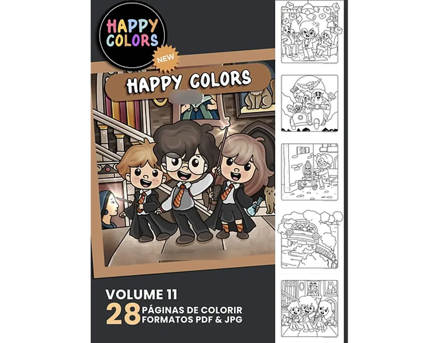 Arquivo Happy Colors Escola de Magia Harry Potter -  4