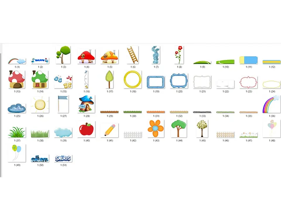 Kit Digital Smurfs 7 4