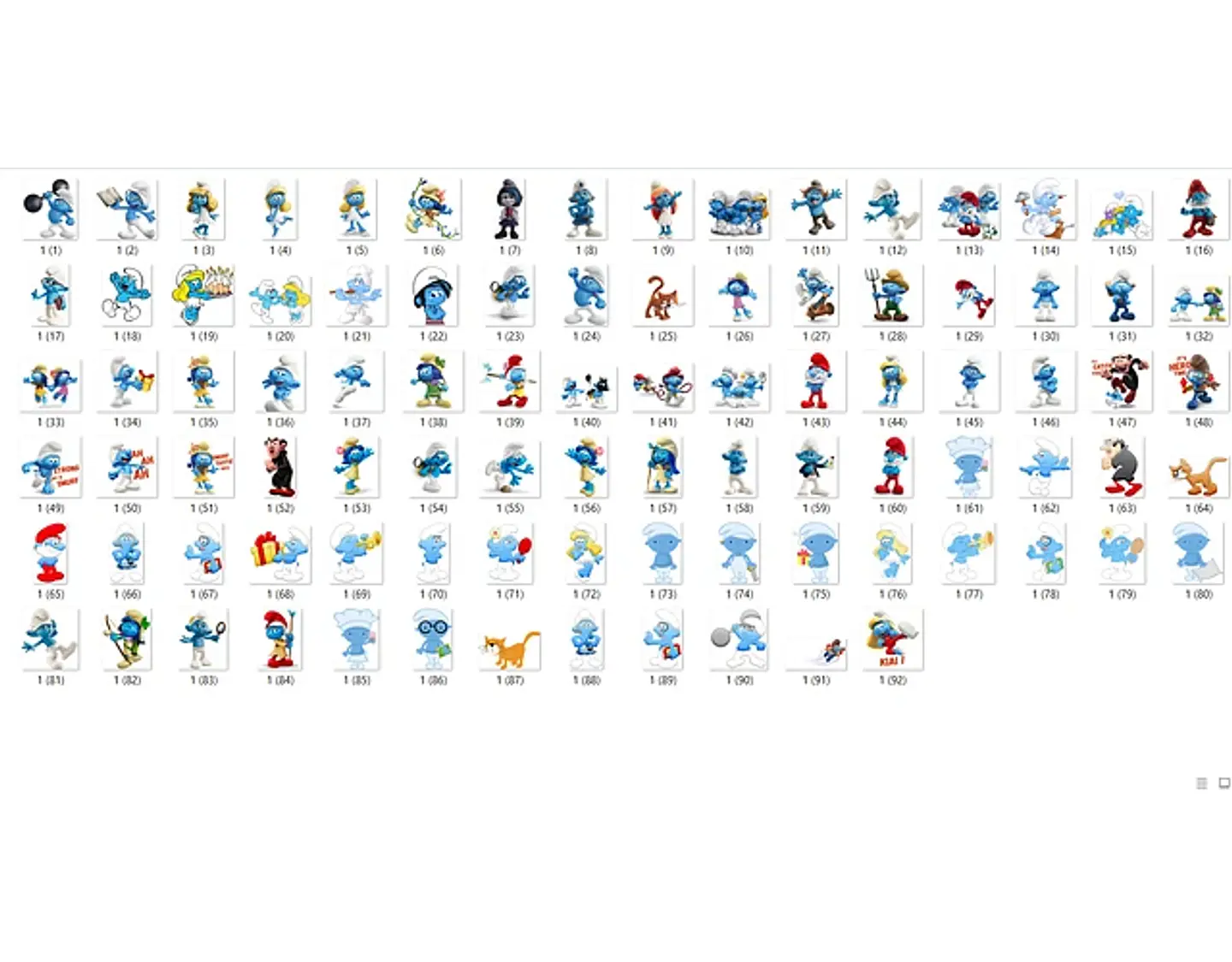 Kit Digital Smurfs 7 3