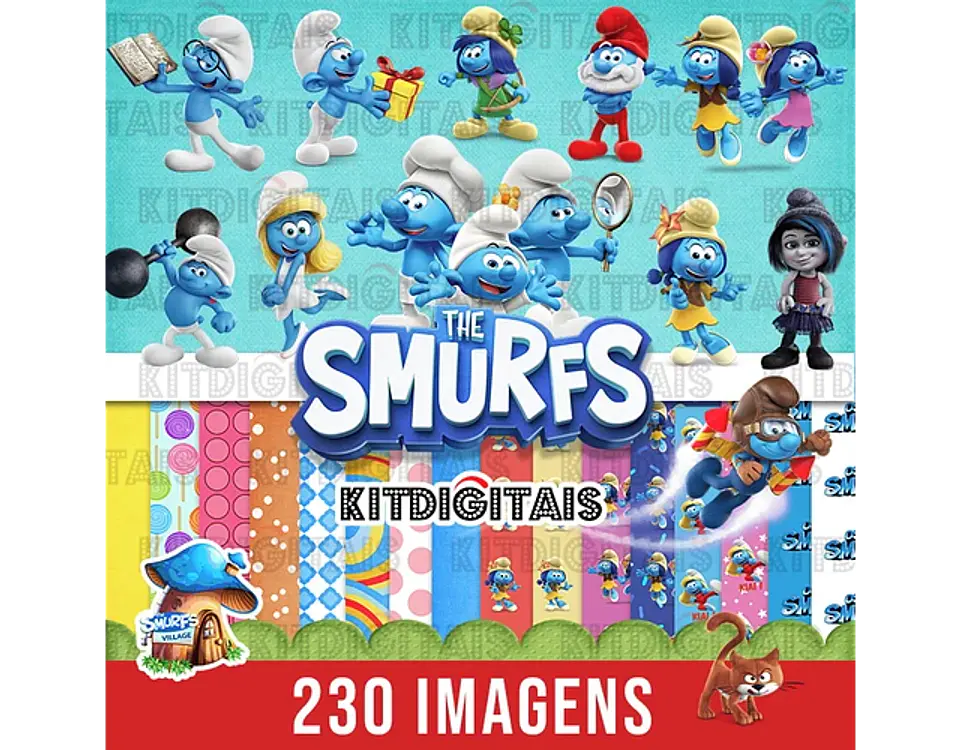 Kit Digital Smurfs 7 1