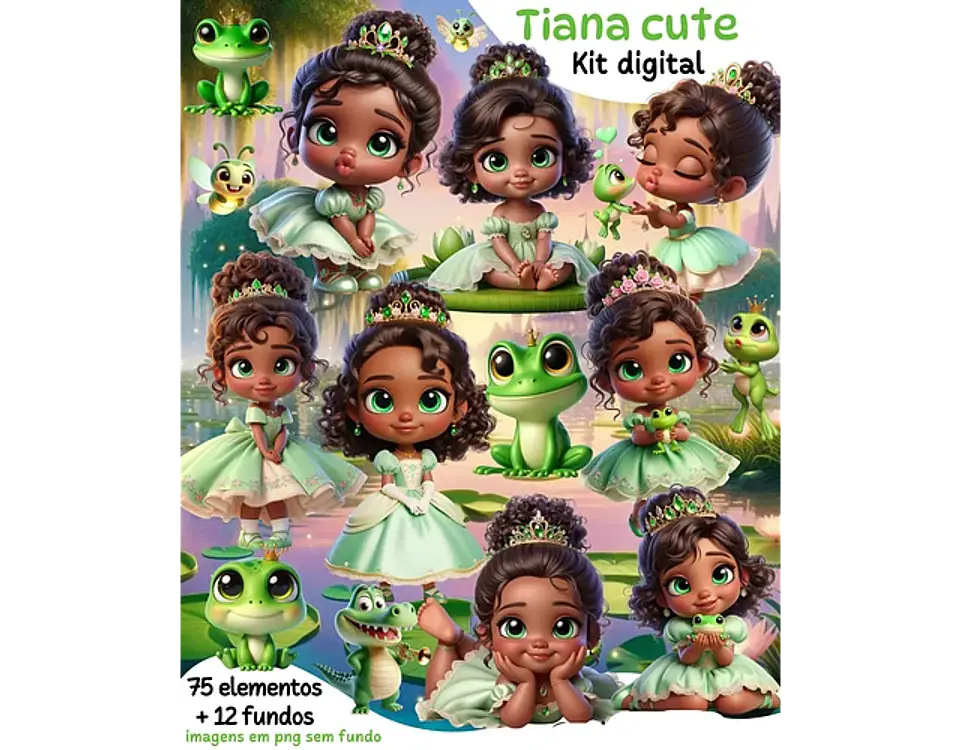 Kit Digital Princesinha Tiana - MIKITIS 1