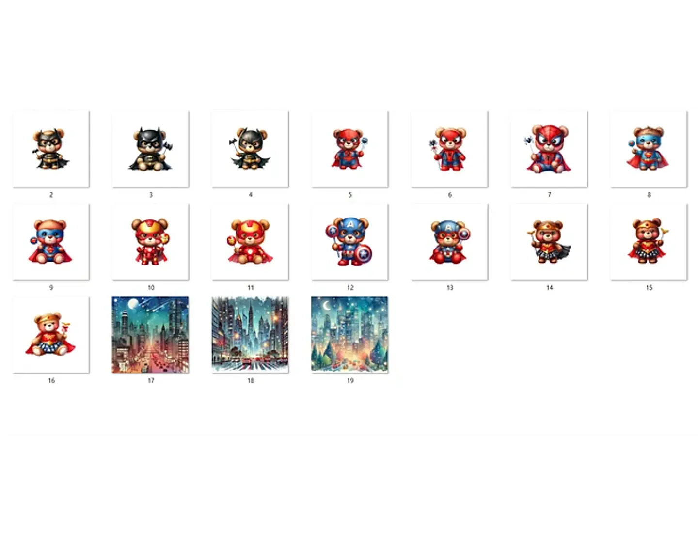 Kit Digital Ursinhos Hérois - MIKITIS 2