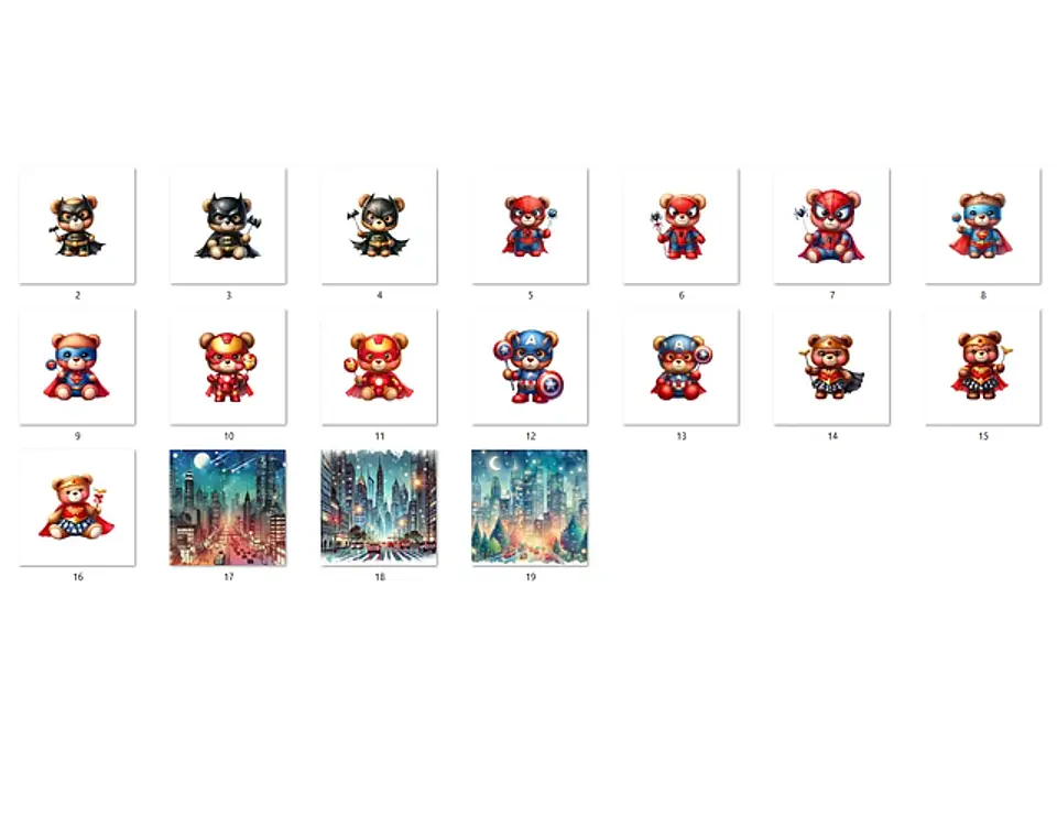 Kit Digital Ursinhos Hérois - MIKITIS 2