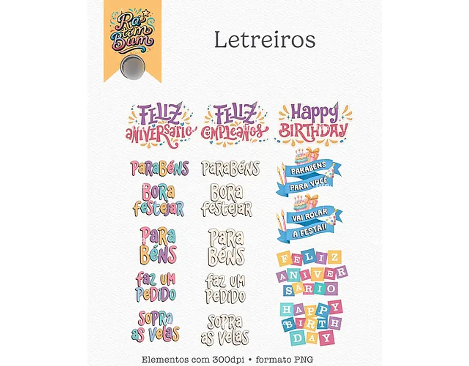 Kit Digital Ratimbum Ilustrações e Papéis - TITA 2