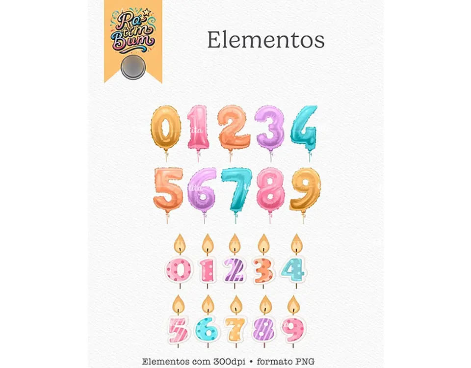 Kit Digital Ratimbum Ilustrações e Papéis - TITA 4