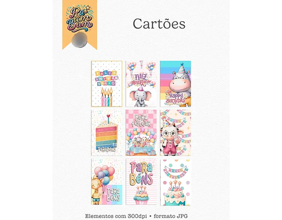 Kit Digital Ratimbum Ilustrações e Papéis - TITA 6