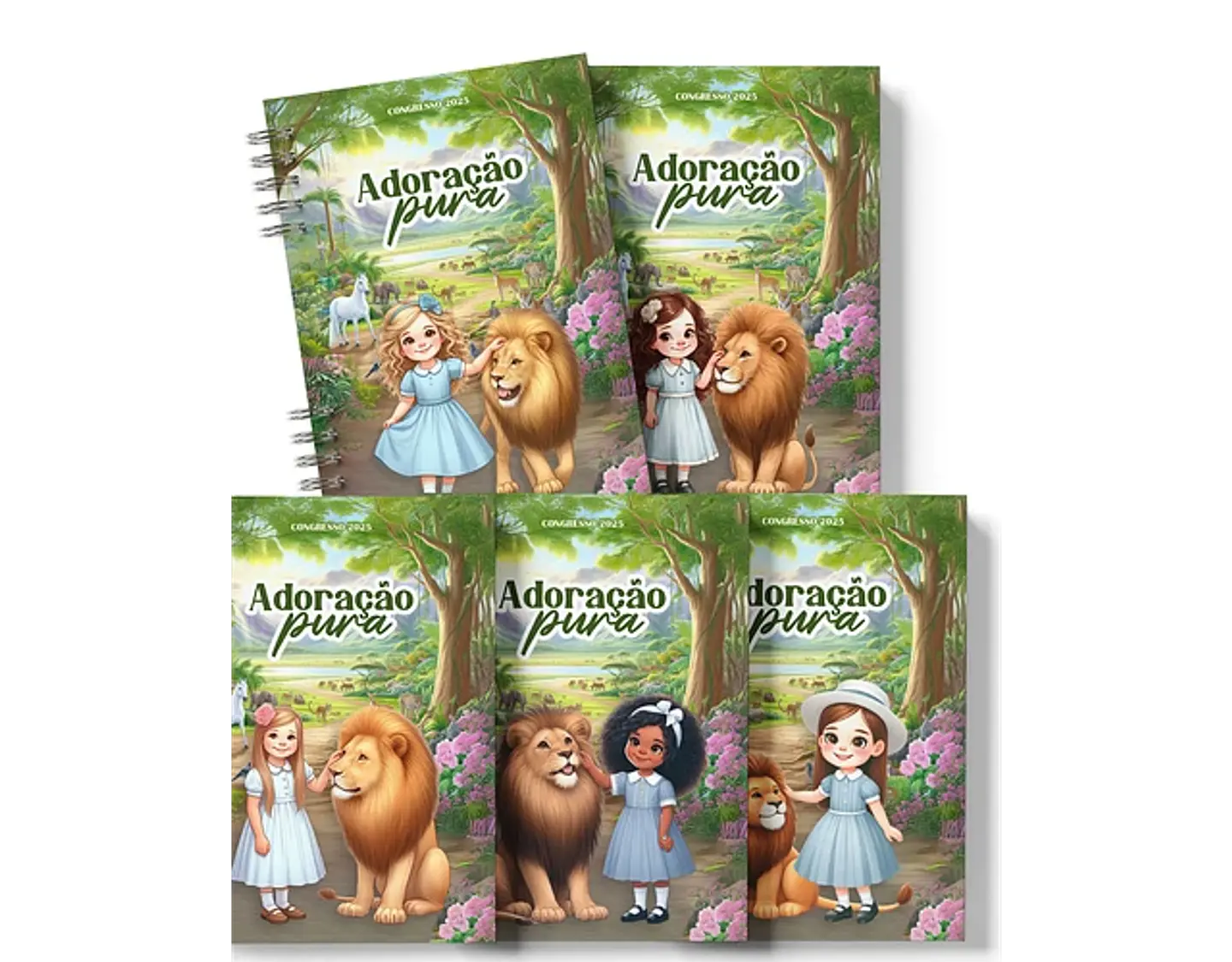 Arquivo kit Caderno Infantil Congresso Adoração Pura Menino Menina - BICHO PAPEL 5