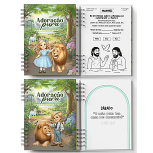 Arquivo kit Caderno Infantil Congresso Adoração Pura Menino Menina - BICHO PAPEL