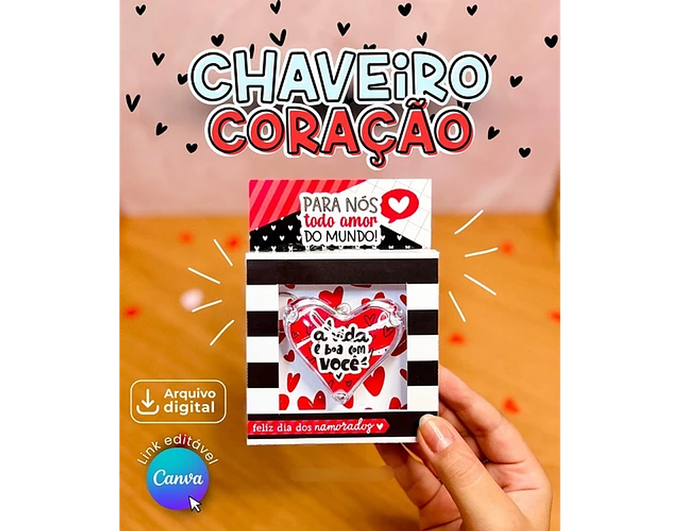 Arquivo dia dos namorados caixa chaveiro coração - ANA FLOR 1