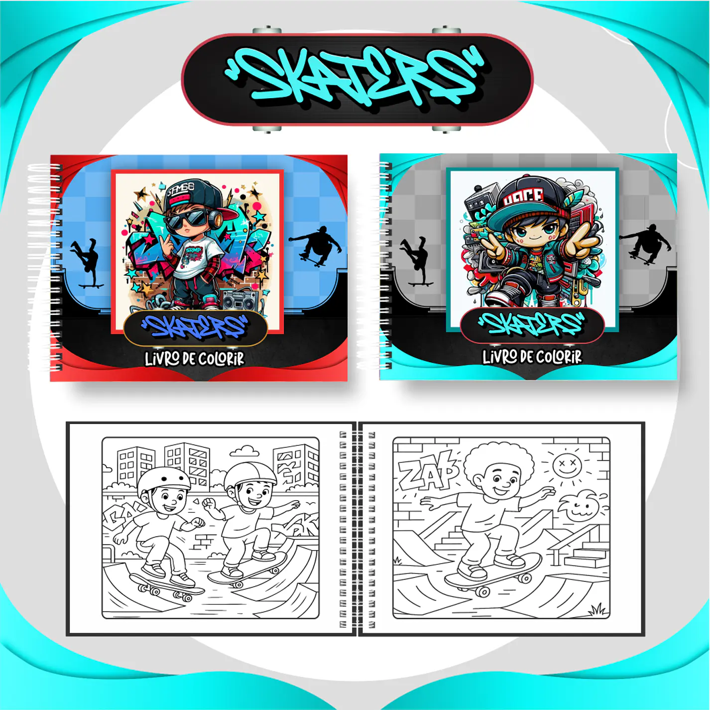 Arquivo livro de colorir Skaters - PAMELLA 1