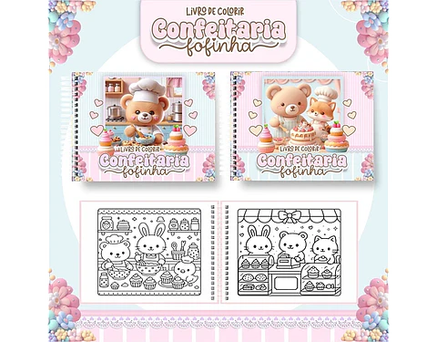 Arquivo livro de colorir Confeitaria Fofinha - PAMELLA