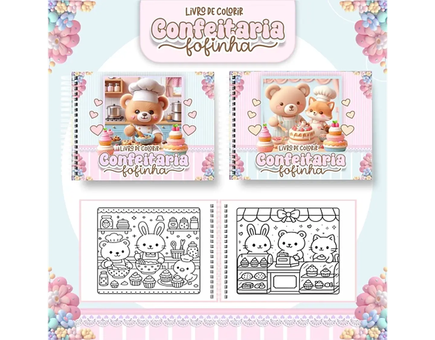 Arquivo livro de colorir Confeitaria Fofinha - PAMELLA 1
