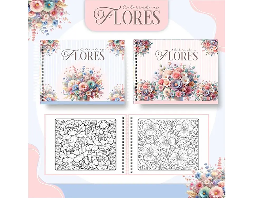 Arquivo livro de colorir Floral - PAMELLA 1