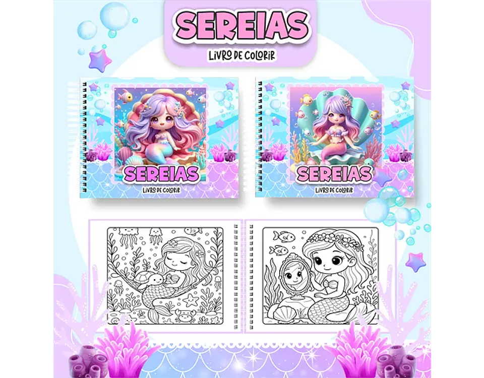 Arquivo livro de colorir Sereias - PAMELLA 1