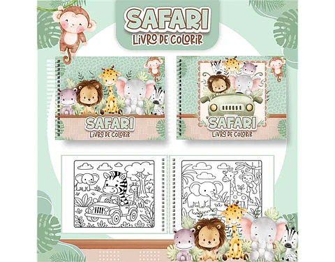 Arquivo livro de colorir Safari - PAMELLA