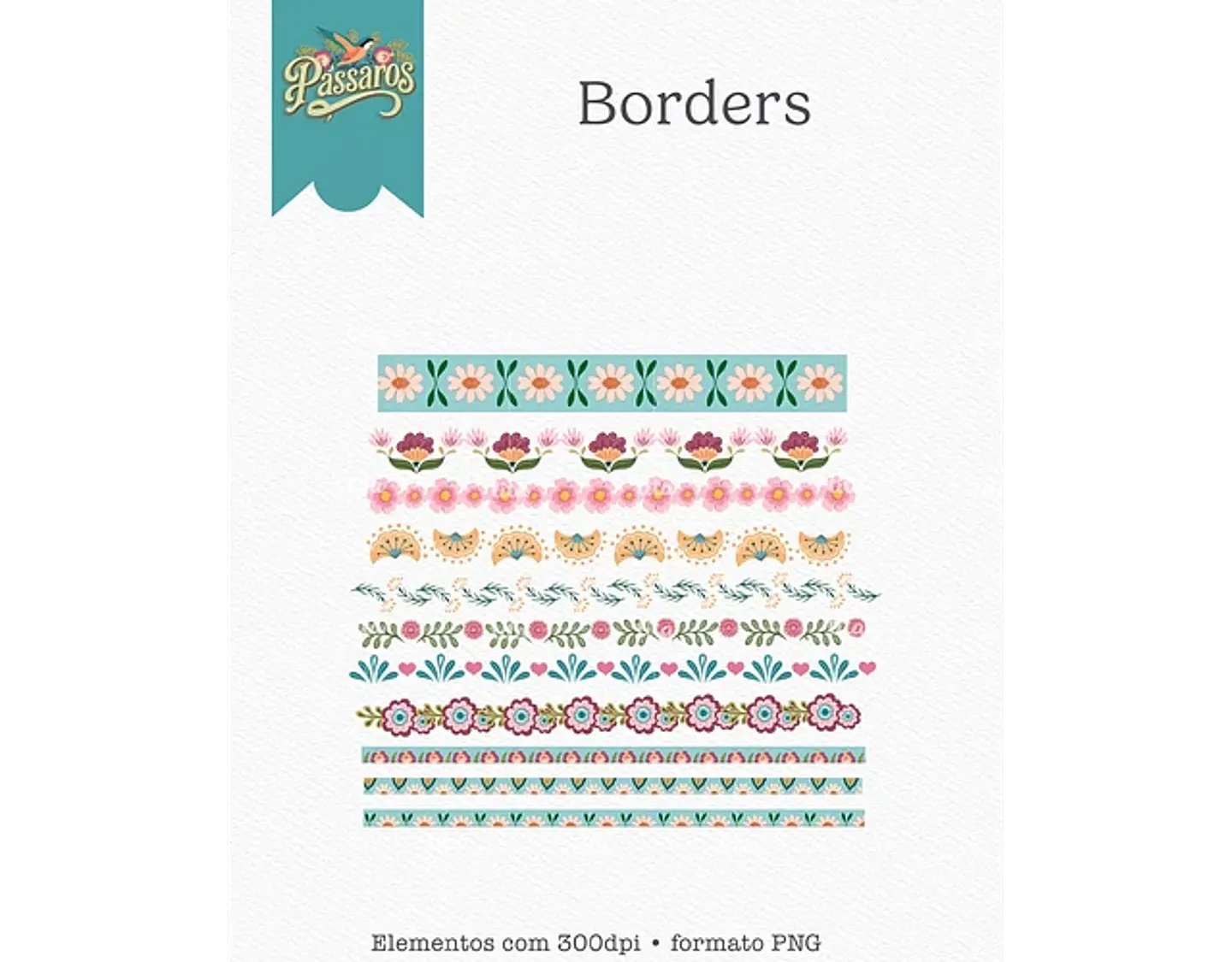 Kit Digital combo pássaros ilustrações e papéis - TITA 9