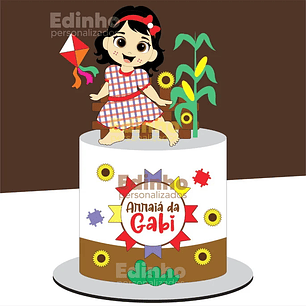 Arquivo topo de bolo festa junina arraiá menina