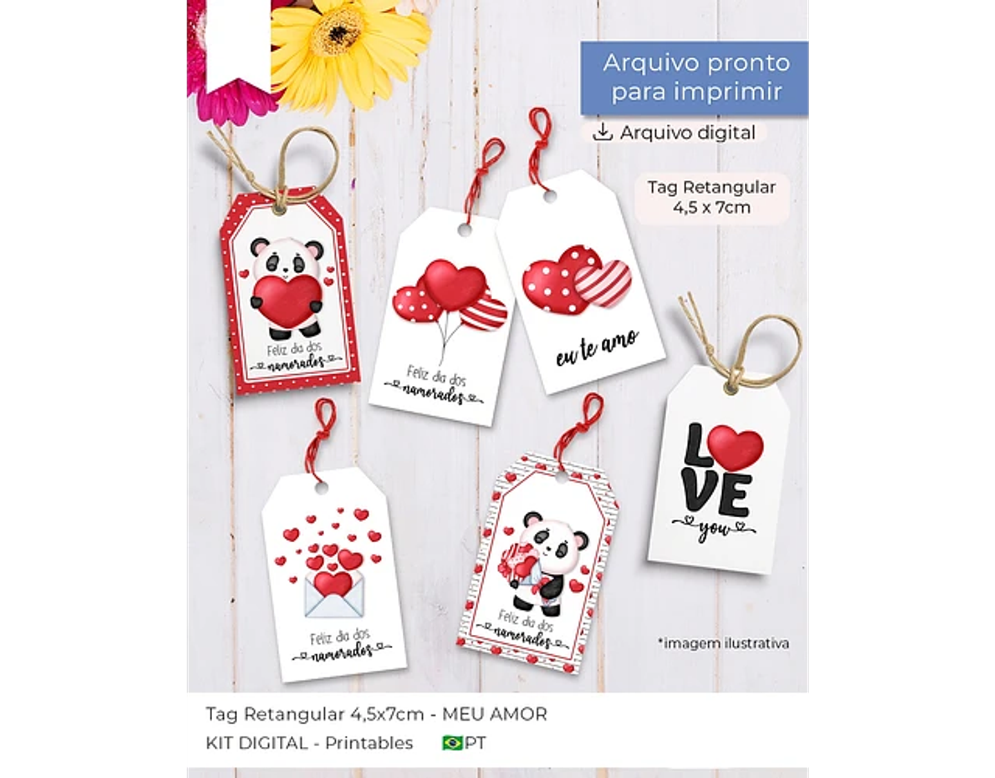 Arquivo dia dos namorados combo tag e adesivo - BALLOON 4