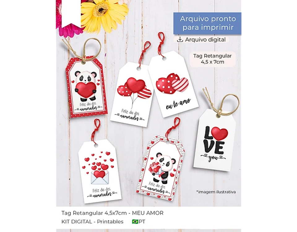 Arquivo dia dos namorados combo tag e adesivo - BALLOON 4