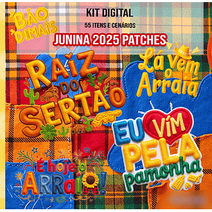 Kit Digital Festa Junina Patches - ILUSTRADEB