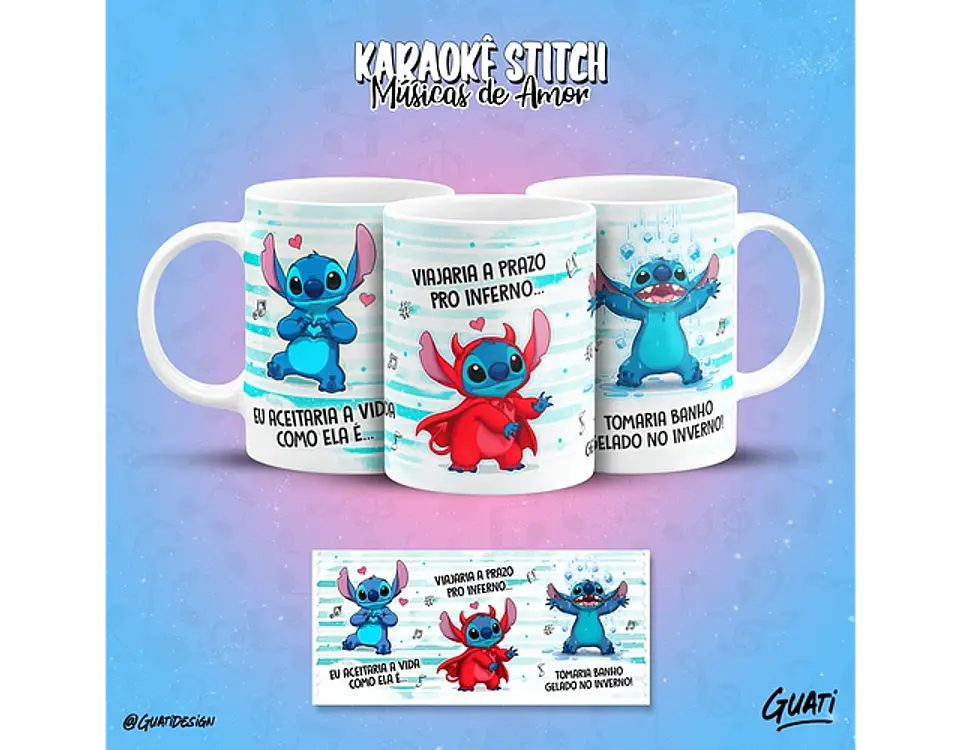 Arquivo canecas Karaokê Stitch músicas de amor - GUATI 3