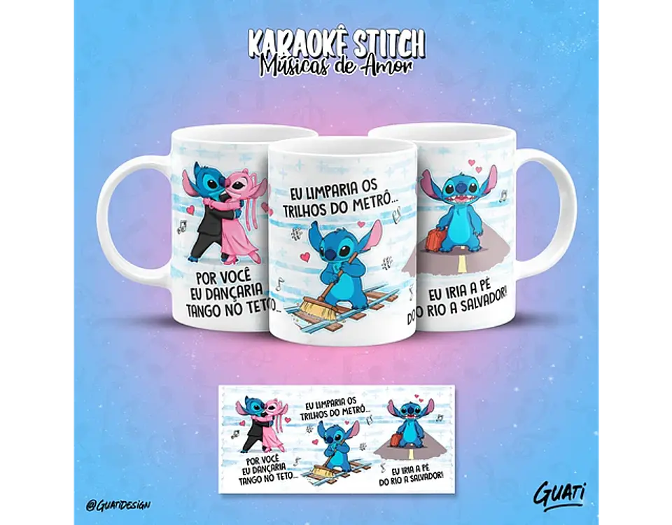Arquivo canecas Karaokê Stitch músicas de amor - GUATI 4
