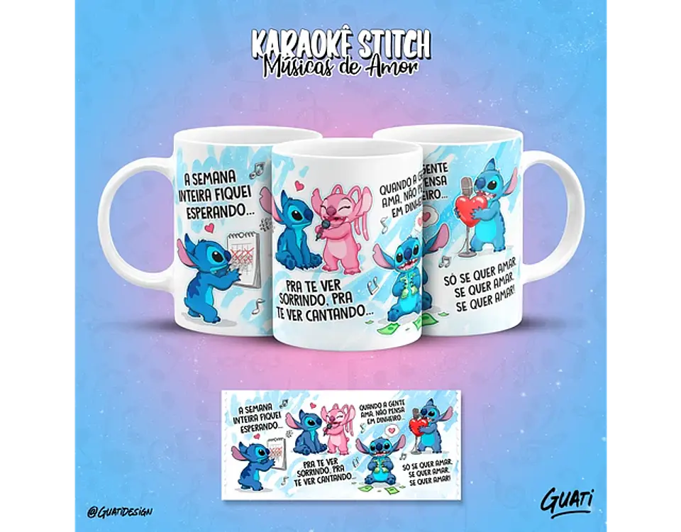 Arquivo canecas Karaokê Stitch músicas de amor - GUATI 5