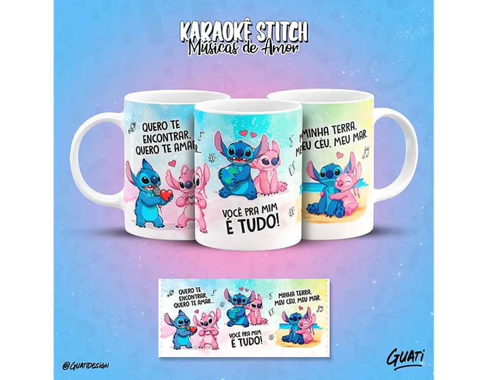 Arquivo canecas Karaokê Stitch músicas de amor - GUATI 6