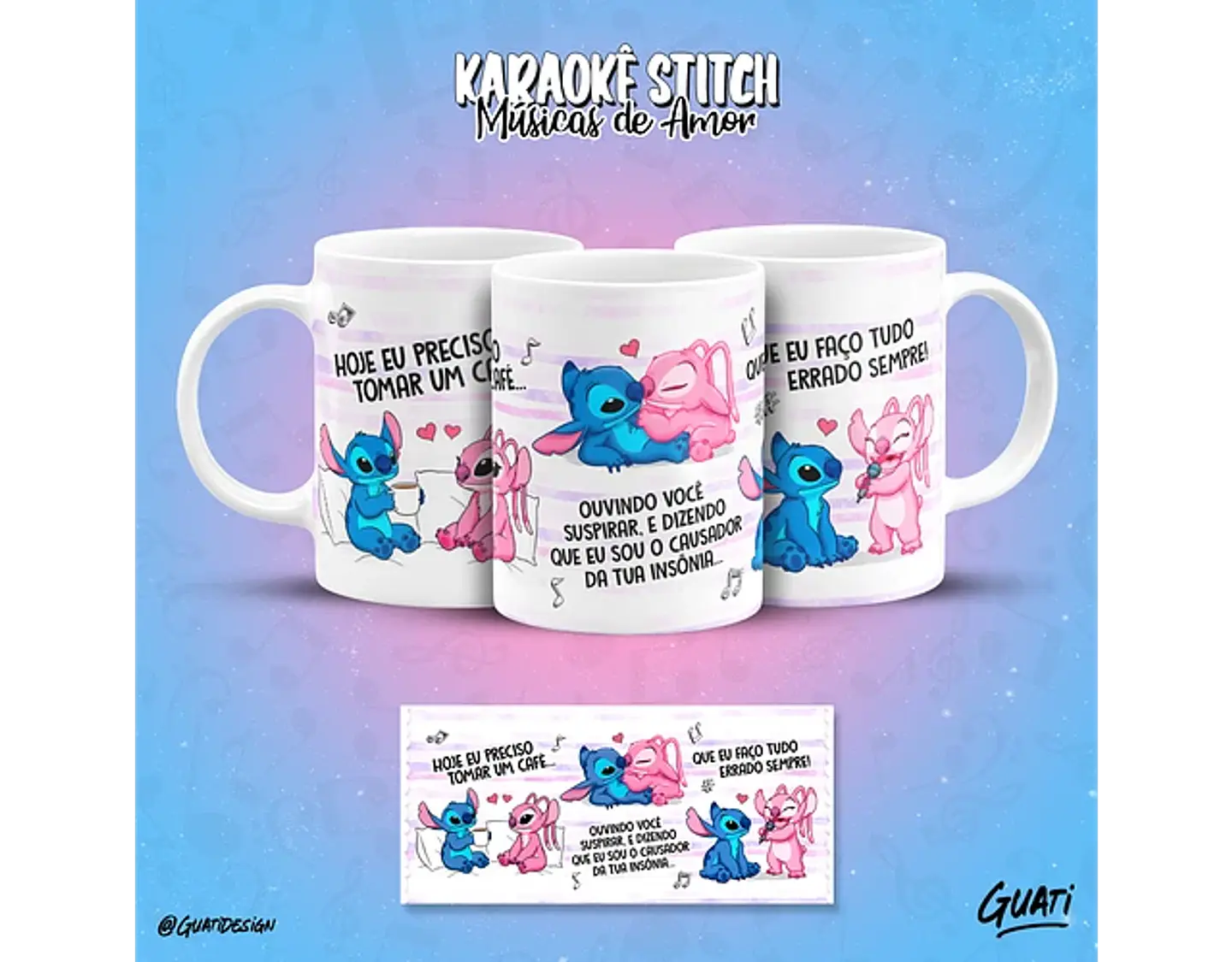 Arquivo canecas Karaokê Stitch músicas de amor - GUATI 8