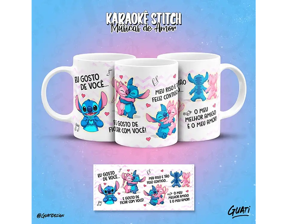 Arquivo canecas Karaokê Stitch músicas de amor - GUATI 9