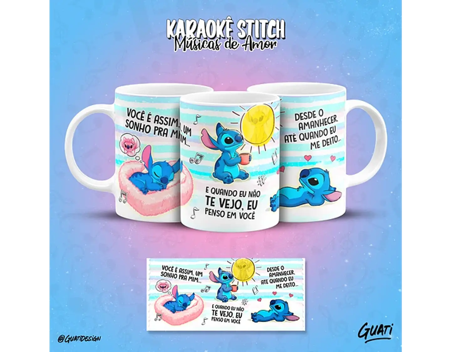 Arquivo canecas Karaokê Stitch músicas de amor - GUATI 10